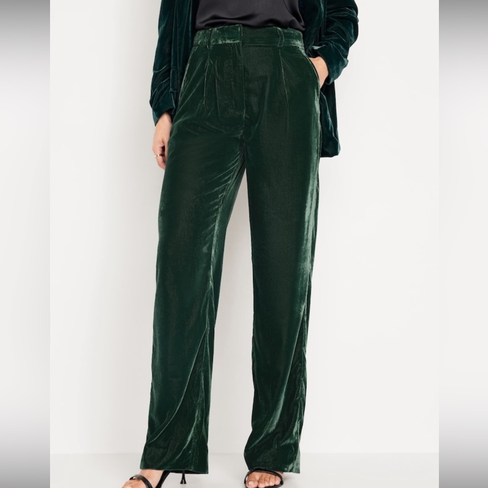 Old Navy Dark Green Velvet Trousers